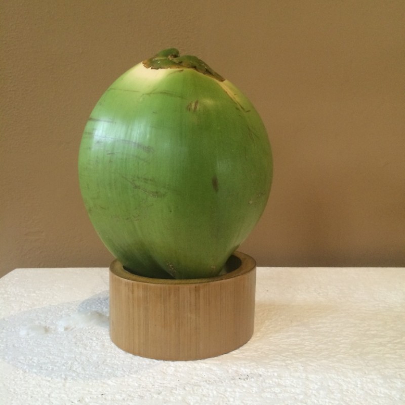 Bamboo Coconut Holder - Natural Varnished - Tropical Decoration ...